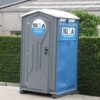 Toiletkabine - Maxim blauw met waterspoeling